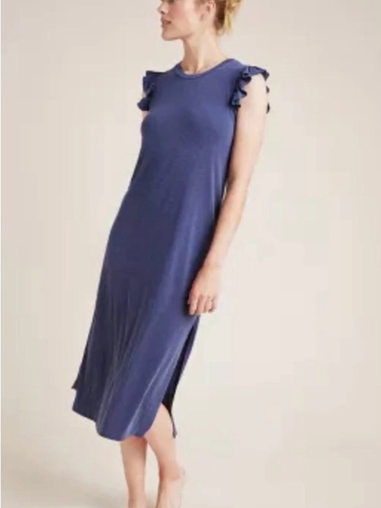 Universal Thread Dresses & Skirts - Universal Thread Sleeveless Ruffle-Shoulder Midi Dress in Blue